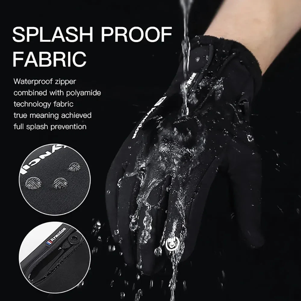 Touchscreen Waterproof Winter Cycling Gloves Full Finger Sports Riding Gloves Mountaineering & Camping - Trekker Essentials