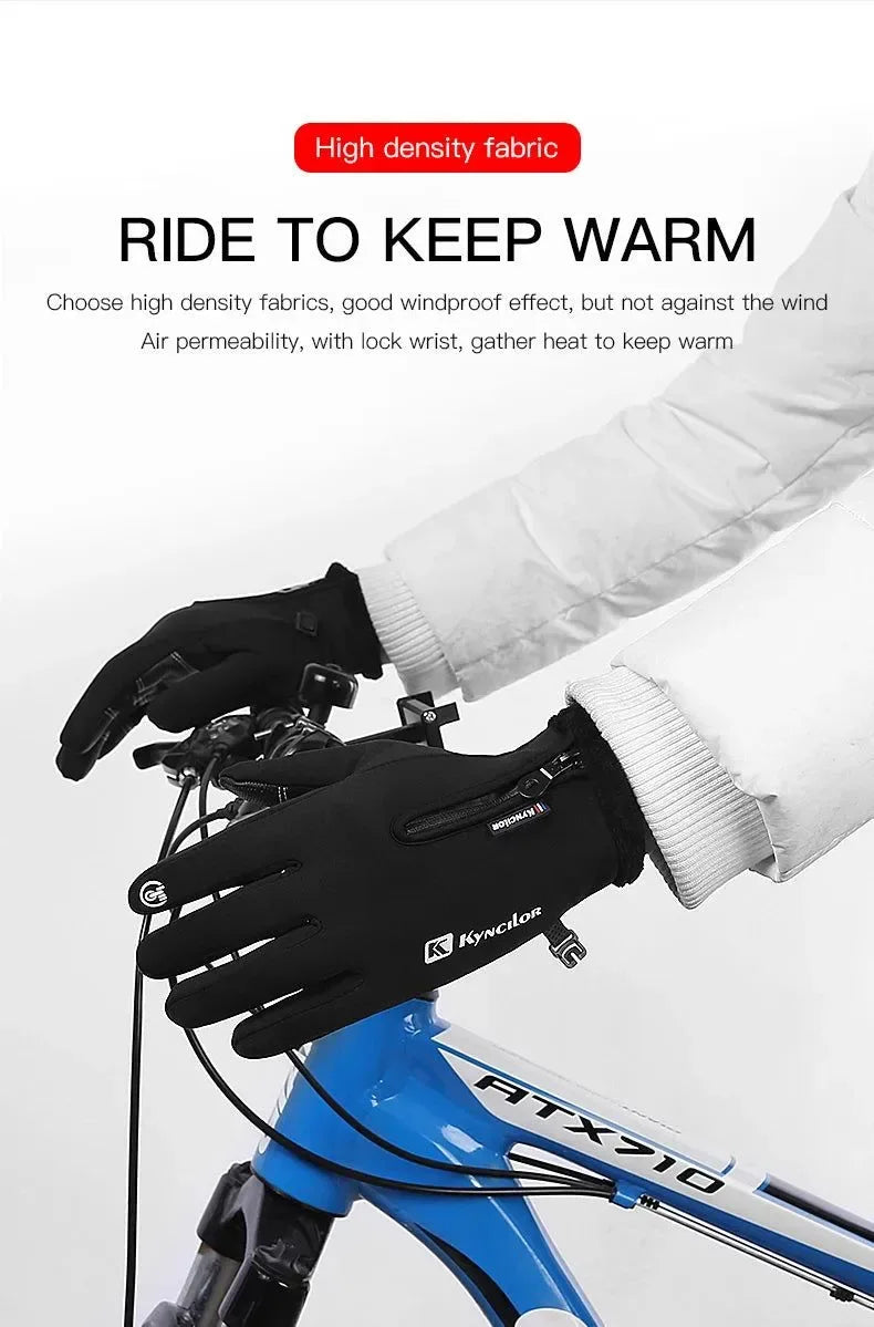 Touchscreen Waterproof Winter Cycling Gloves Full Finger Sports Riding Gloves Mountaineering & Camping - Trekker Essentials
