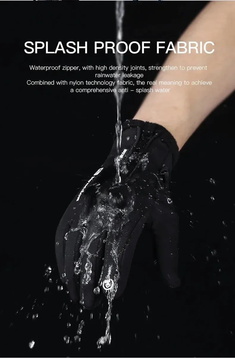 Touchscreen Waterproof Winter Cycling Gloves Full Finger Sports Riding Gloves Mountaineering & Camping - Trekker Essentials