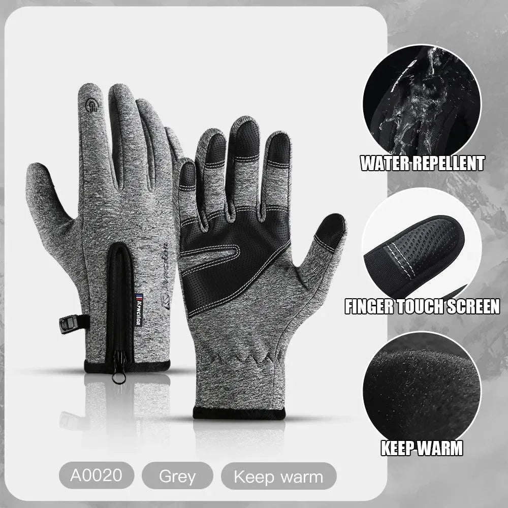 Touchscreen Waterproof Winter Cycling Gloves Full Finger Sports Riding Gloves Mountaineering & Camping - Trekker Essentials