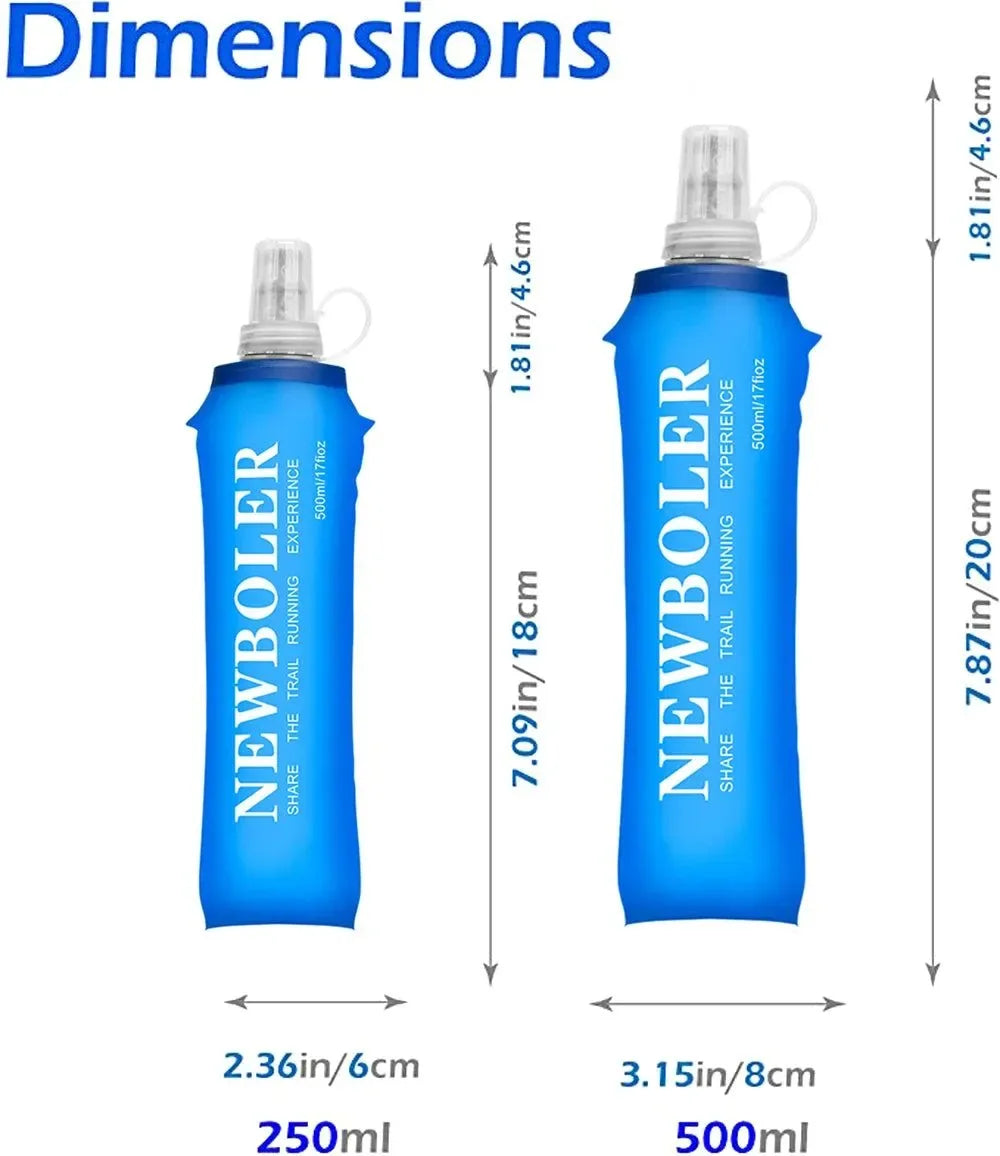 TPU Soft Water Bottle – Collapsible Hydration Flask for Running & Outdoor Adventures - Trekker Essentials