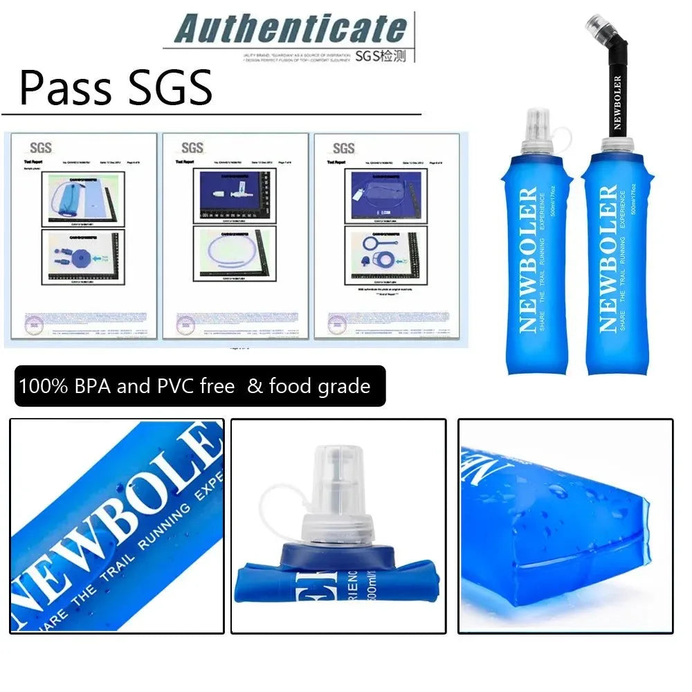 TPU Soft Water Bottle – Collapsible Hydration Flask for Running & Outdoor Adventures - Trekker Essentials