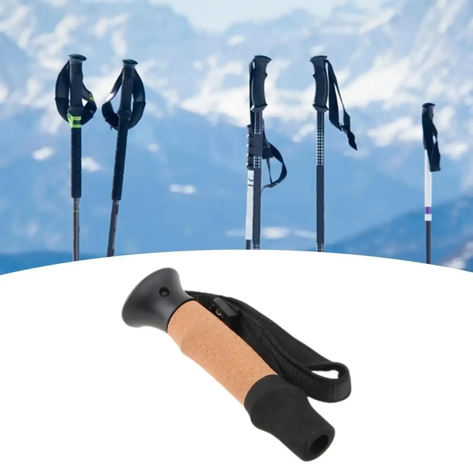 Trekking Pole Handle Adapter with Hand Strap - Durable Anti-Slip Walking Stick for Travel and Outdoor Camping - Trekker Essentials