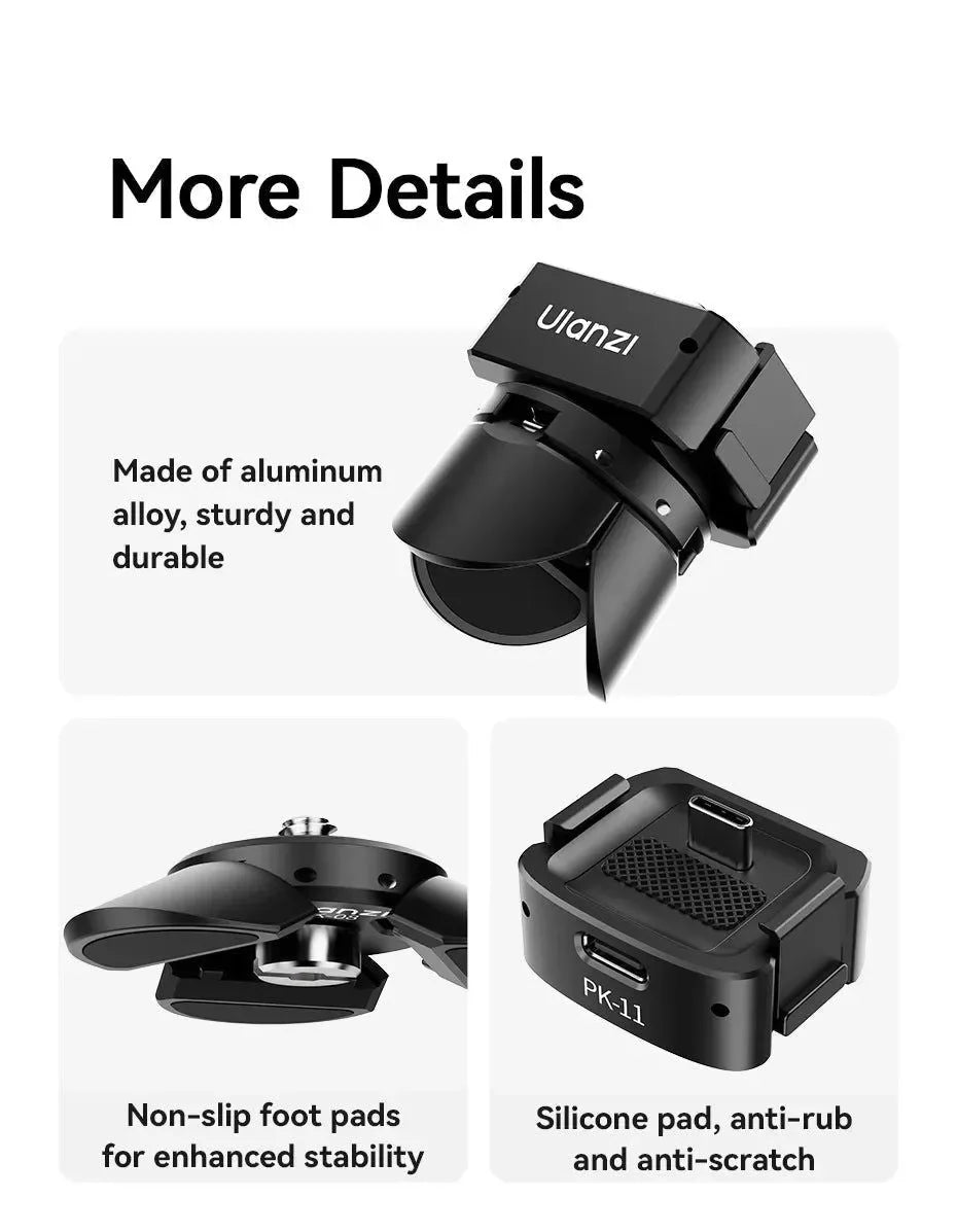 Ulanzi Pocket 3 Mini Tripod Kit for DJI Osmo Pocket 3 – PK-08 + PK-11 - Trekker Essentials