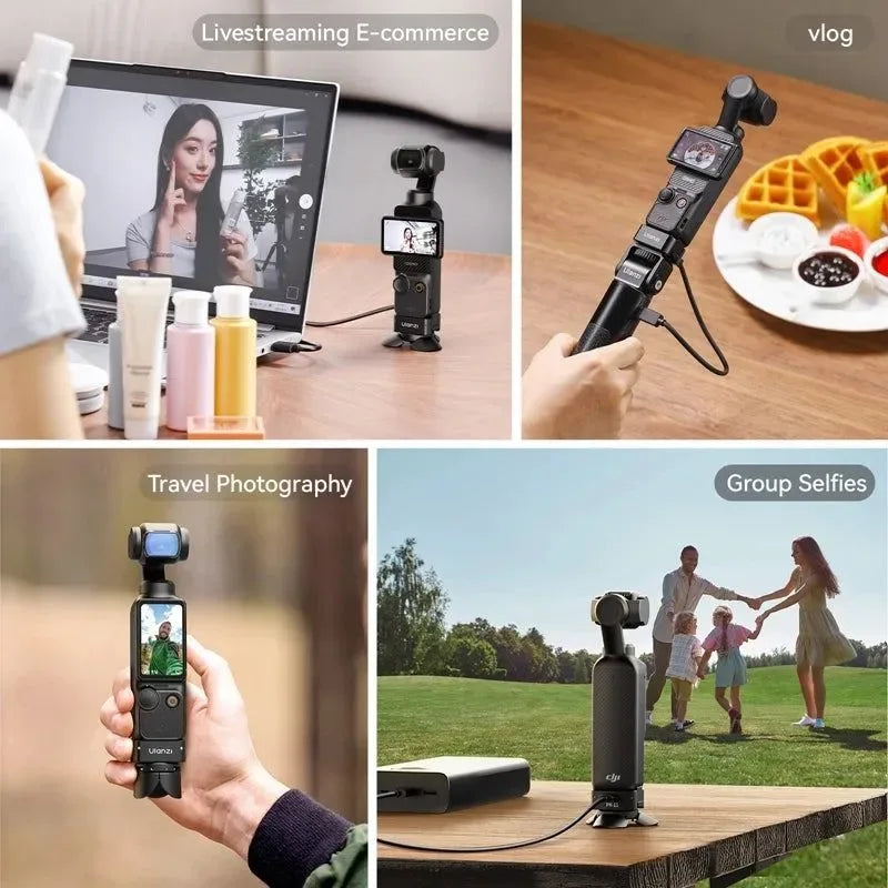 Ulanzi Pocket 3 Mini Tripod Kit for DJI Osmo Pocket 3 – PK-08 + PK-11 - Trekker Essentials