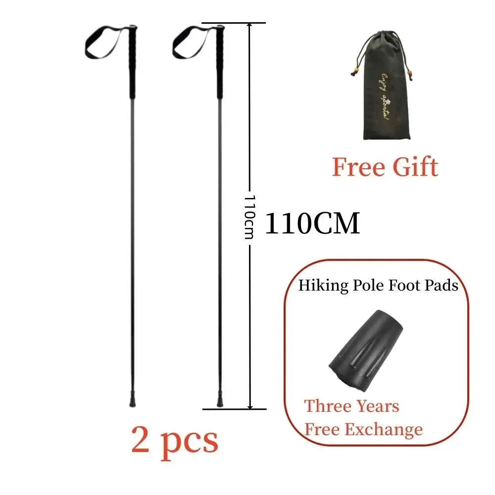 Ultra-Light 115g Carbon Folding Trekking Pole: Collapsible Hiking Stick for Mountain Climbing - Trekker Essentials