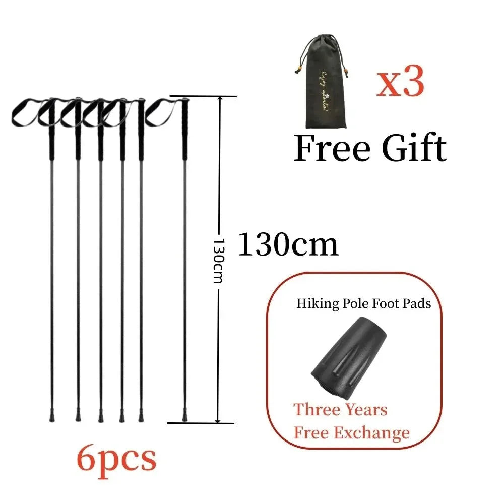 Ultra-Light 115g Carbon Folding Trekking Pole: Collapsible Hiking Stick for Mountain Climbing - Trekker Essentials