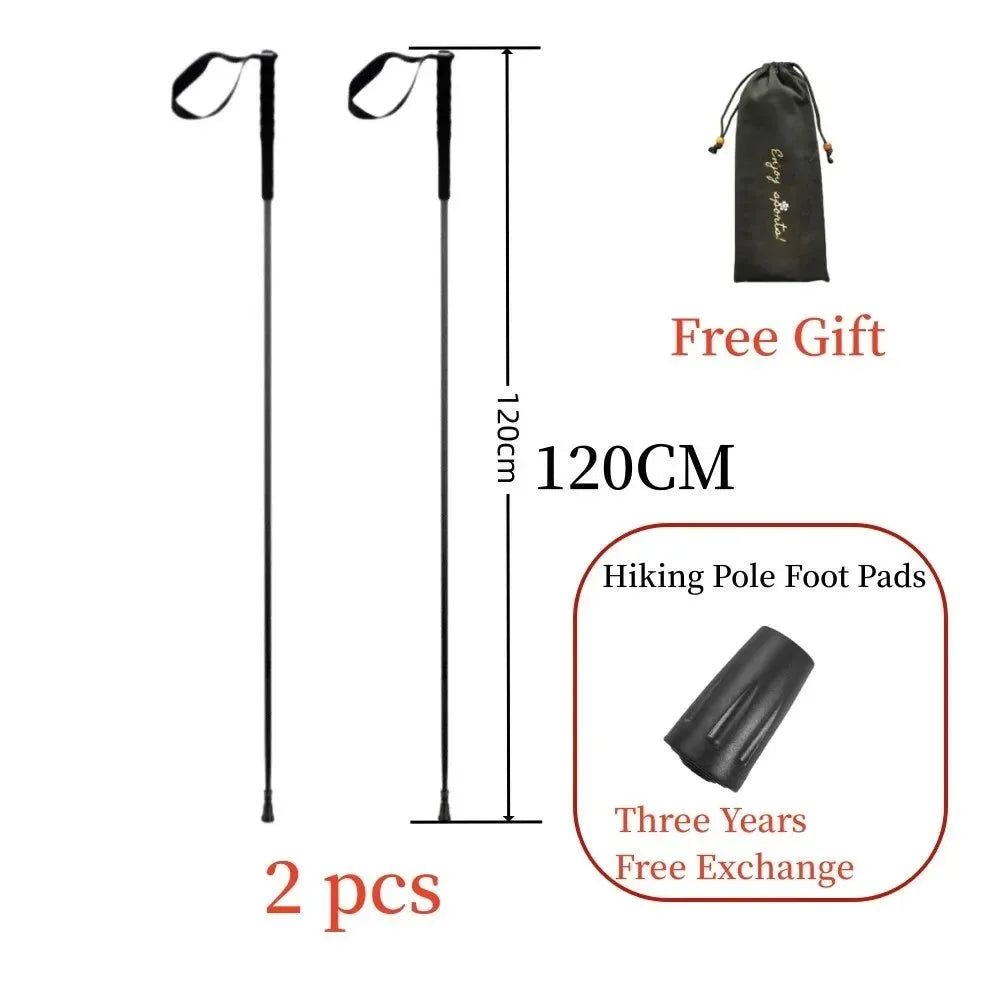 Ultra-Light 115g Carbon Folding Trekking Pole: Collapsible Hiking Stick for Mountain Climbing - Trekker Essentials