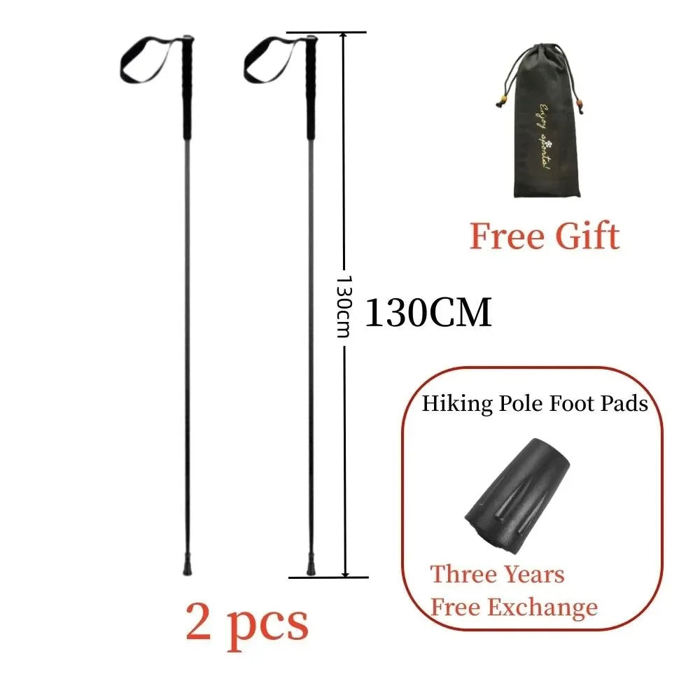 Ultra-Light 115g Carbon Folding Trekking Pole: Collapsible Hiking Stick for Mountain Climbing - Trekker Essentials