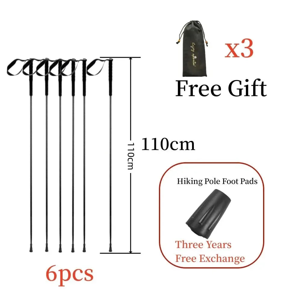 Ultra-Light 115g Carbon Folding Trekking Pole: Collapsible Hiking Stick for Mountain Climbing - Trekker Essentials