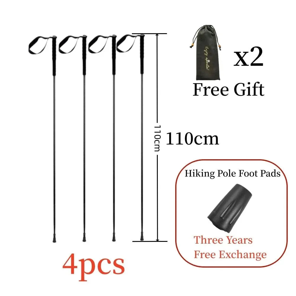 Ultra-Light 115g Carbon Folding Trekking Pole: Collapsible Hiking Stick for Mountain Climbing - Trekker Essentials