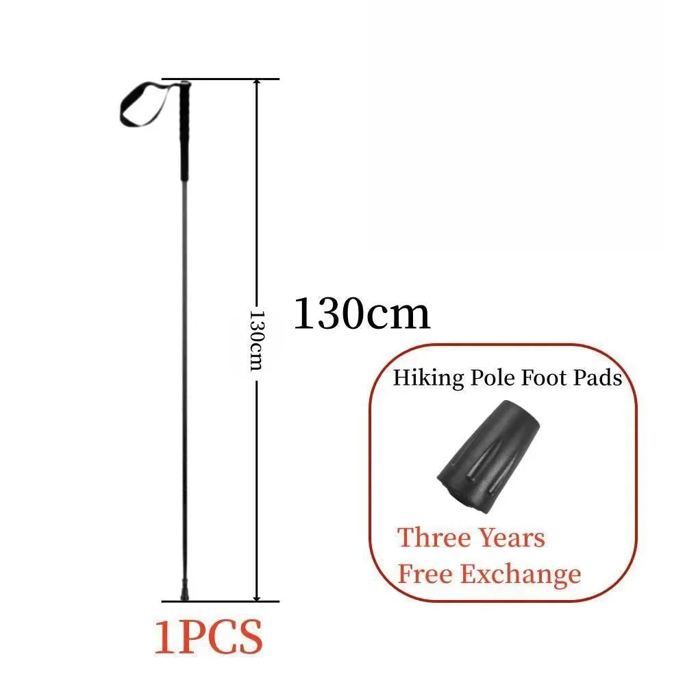 Ultra-Light 115g Carbon Folding Trekking Pole: Collapsible Hiking Stick for Mountain Climbing - Trekker Essentials