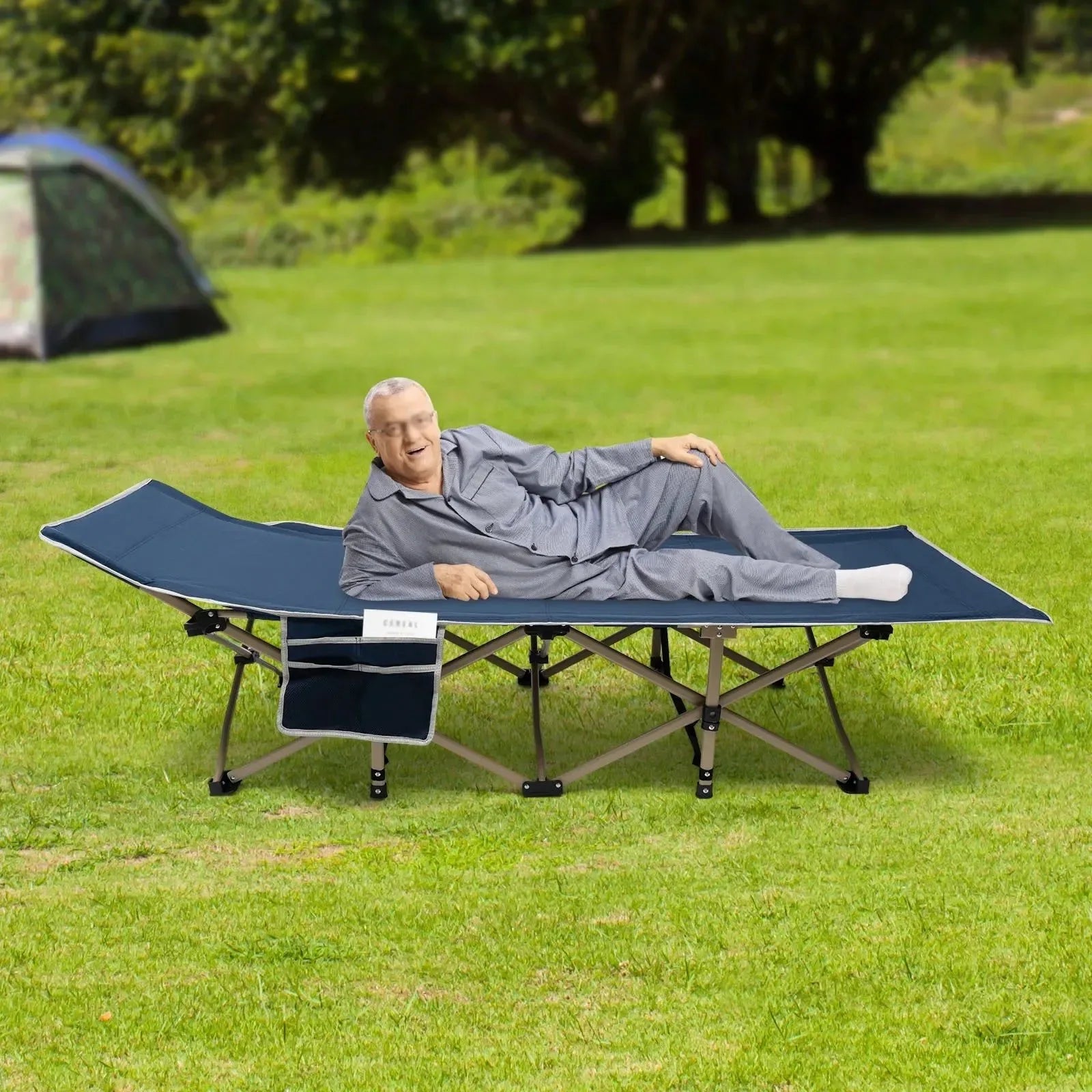 Ultra-Light Adult Tent Cot – Supports 280lbs, 60-Second Set-Up, Folding Sleeping Cot for Camping and Hunting Travel - Trekker Essentials