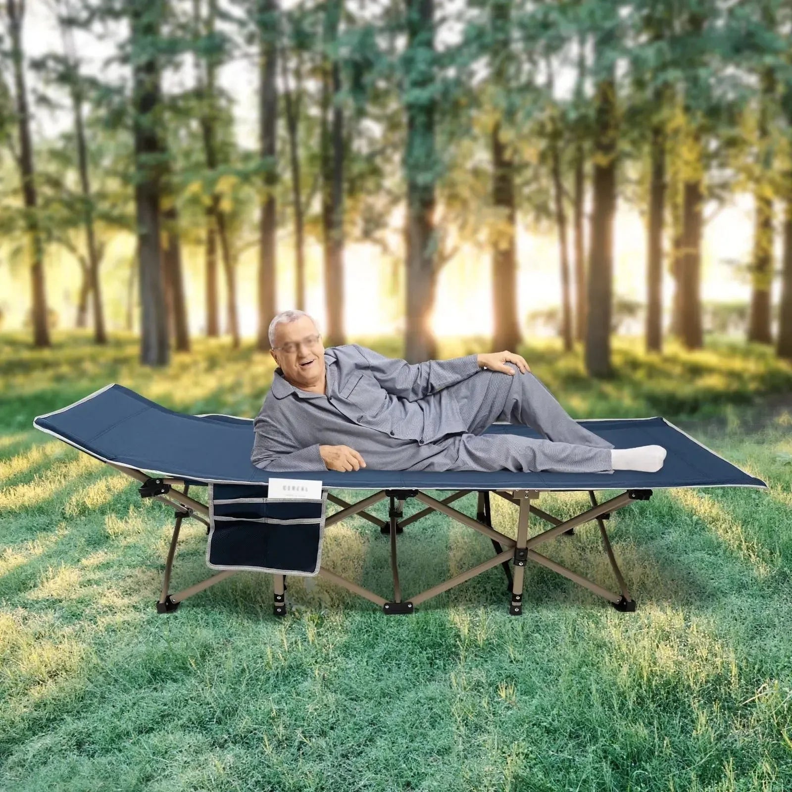 Ultra-Light Adult Tent Cot – Supports 280lbs, 60-Second Set-Up, Folding Sleeping Cot for Camping and Hunting Travel - Trekker Essentials