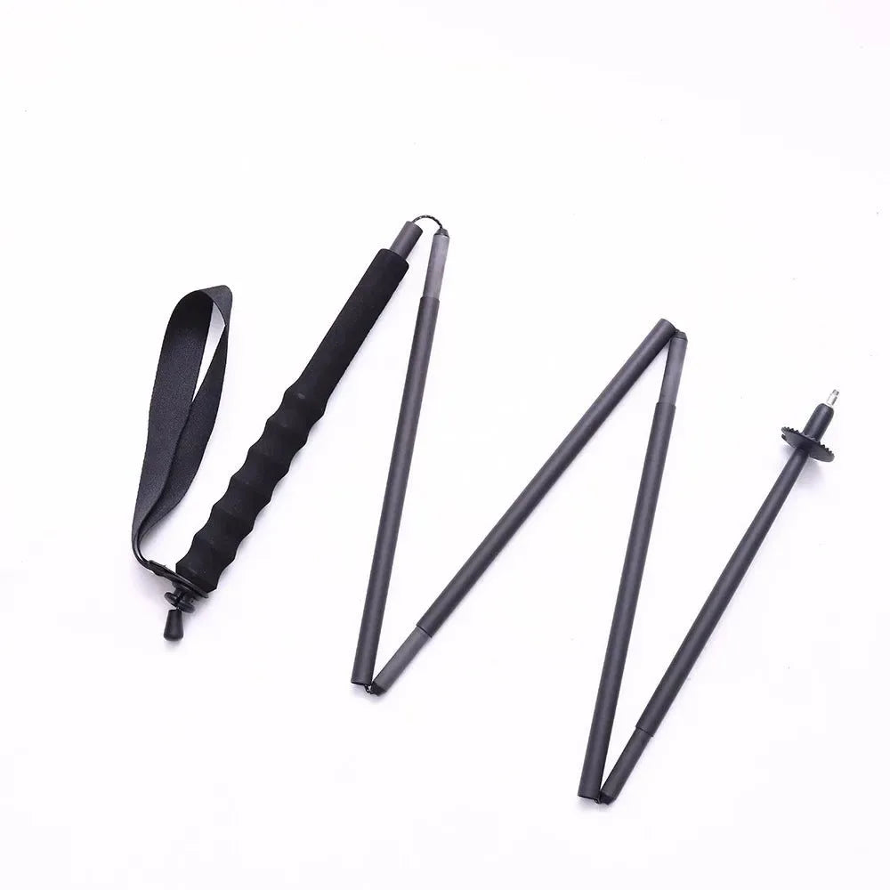 Ultra Light Carbon Fiber Trekking Poles: Folding Hiking Sticks for Collapsible and Nordic Walking - Trekker Essentials