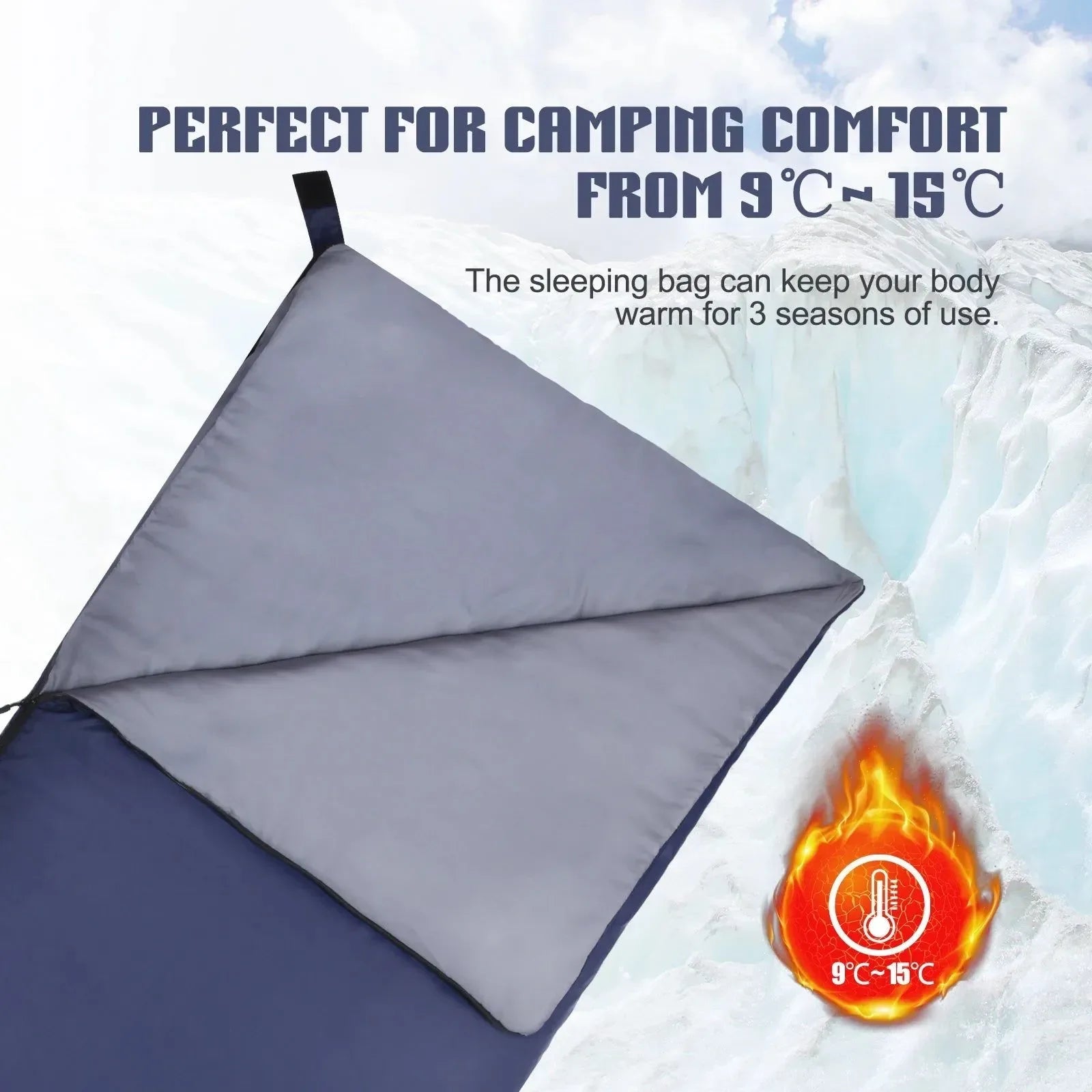 Ultra-light Outdoor Envelope Sleeping Bag for Camping, Hiking, and Travel (190 * 75cm) - Trekker Essentials