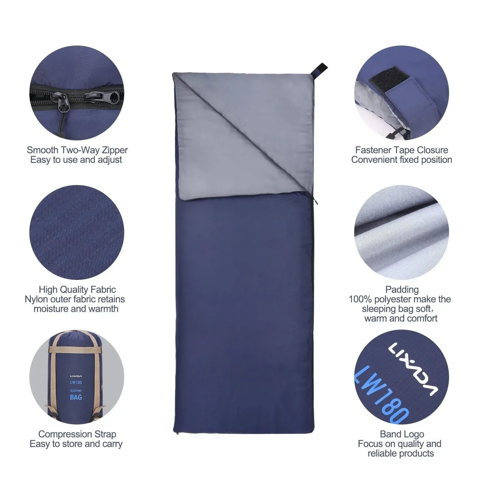 Ultra-light Outdoor Envelope Sleeping Bag for Camping, Hiking, and Travel (190 * 75cm) - Trekker Essentials