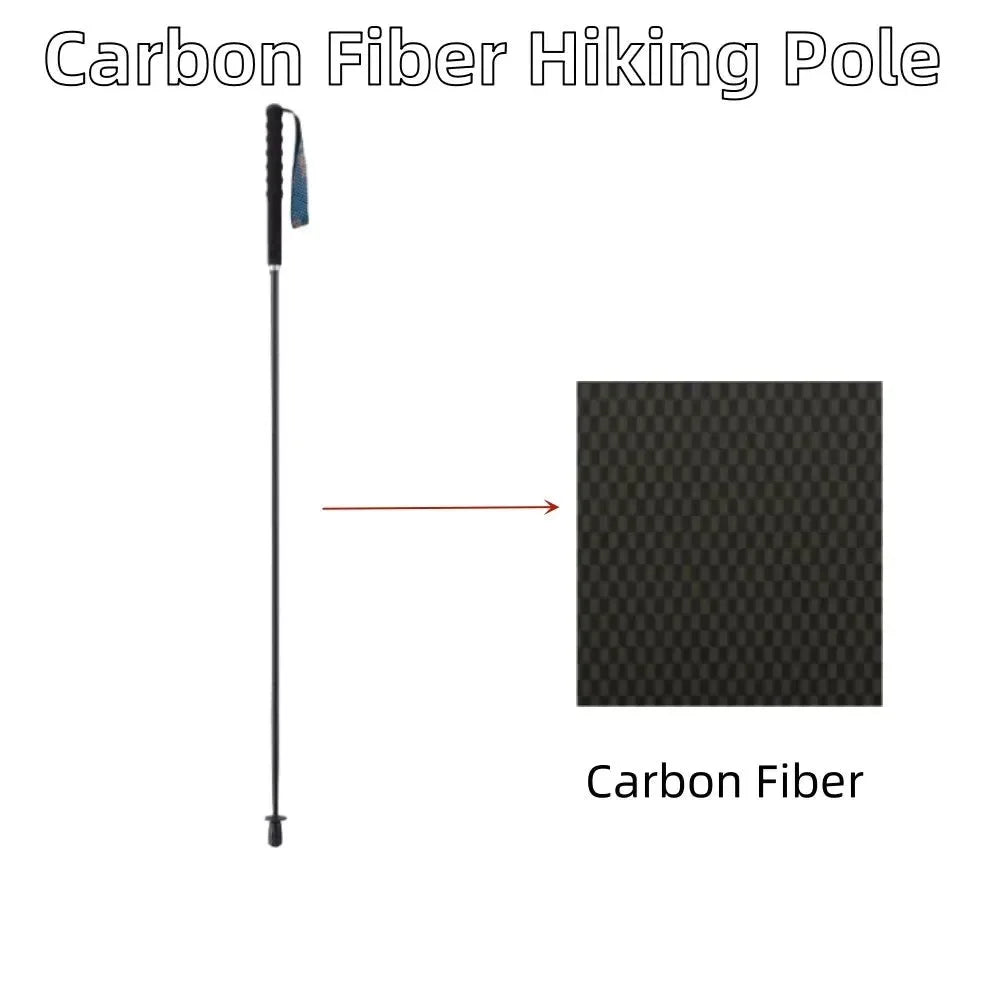 Ultra Lightweight Foldable Carbon Fiber Trekking Poles: Hiking and Walking Sticks for Mountain Climbing - Trekker Essentials