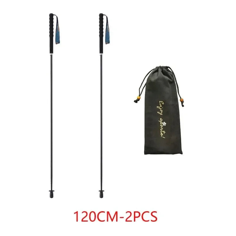 Ultra Lightweight Foldable Carbon Fiber Trekking Poles: Hiking and Walking Sticks for Mountain Climbing - Trekker Essentials