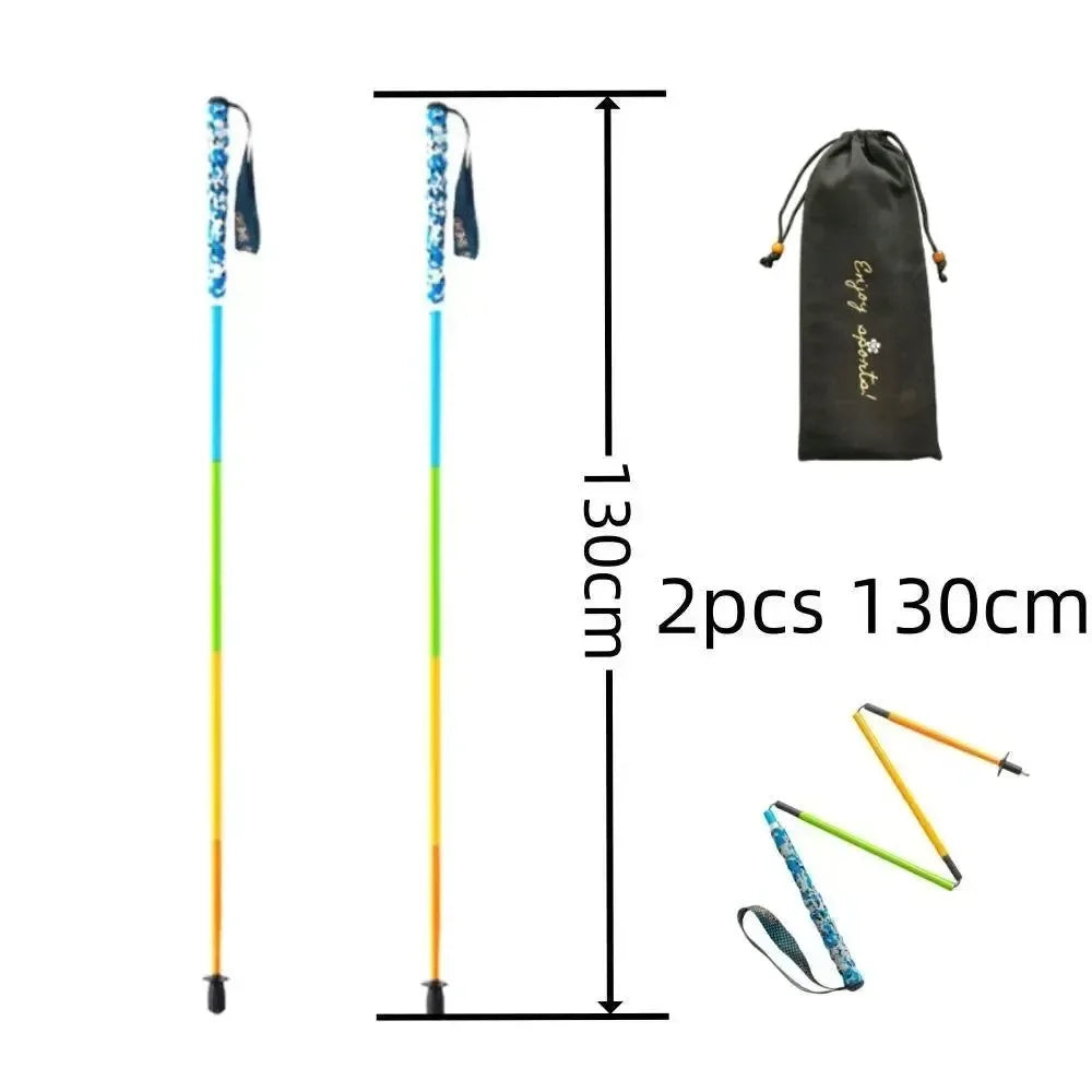 Ultra Lightweight Foldable Carbon Fiber Trekking Poles: Hiking and Walking Sticks for Mountain Climbing - Trekker Essentials