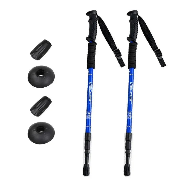 Ultralight Aluminium Alloy Trekking Poles - Adjustable Nordic Walking Sticks for Hiking and Outdoor Exploration - Trekker Essentials
