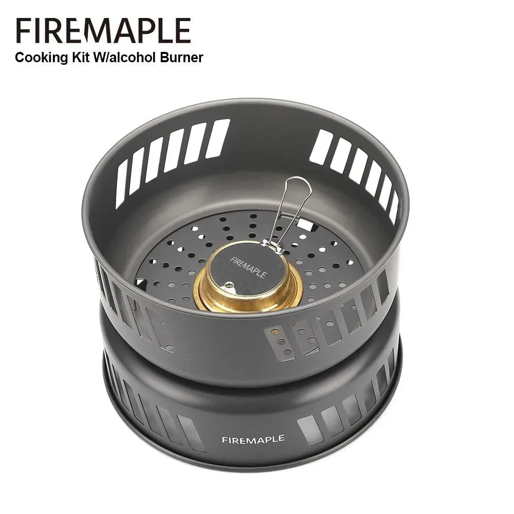 Ultralight Camping Cookware Set with Gas Burner – 5+ Person Aluminum Alloy Pot System for Hiking, Backpacking & Picnics - Trekker Essentials