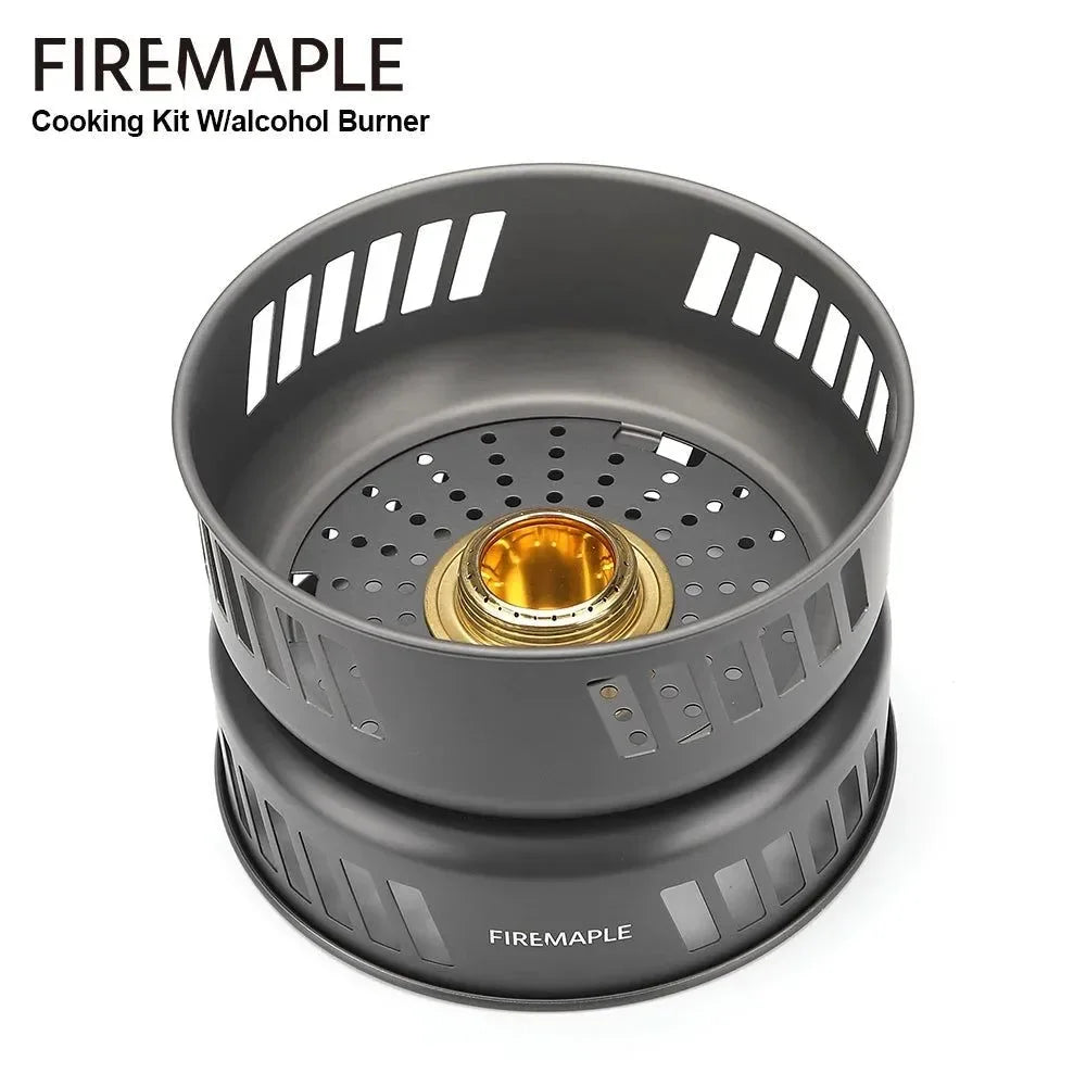 Ultralight Camping Cookware Set with Gas Burner – 5+ Person Aluminum Alloy Pot System for Hiking, Backpacking & Picnics - Trekker Essentials