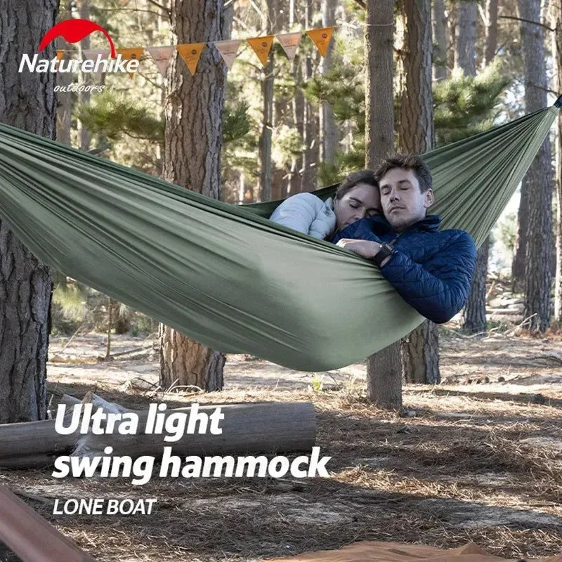 Ultralight Camping Swing Hammock - Anti-Rollover, 1/2 Person, 200kg Capacity, Portable Outdoor Hammock - Trekker Essentials