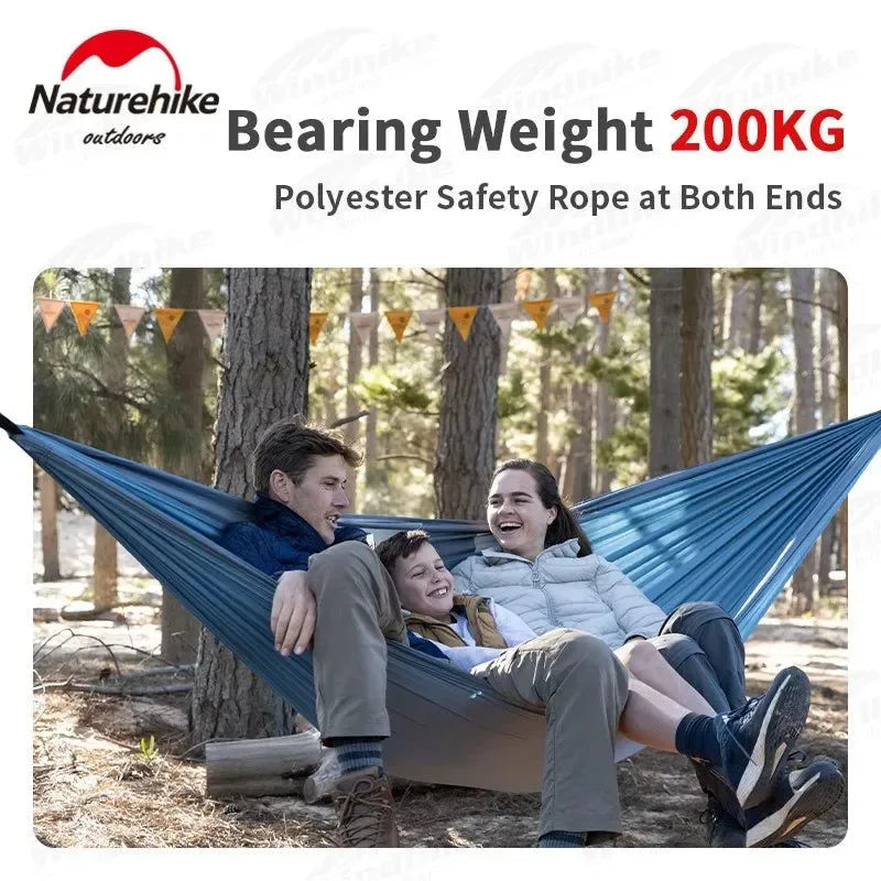 Ultralight Camping Swing Hammock - Anti-Rollover, 1/2 Person, 200kg Capacity, Portable Outdoor Hammock - Trekker Essentials