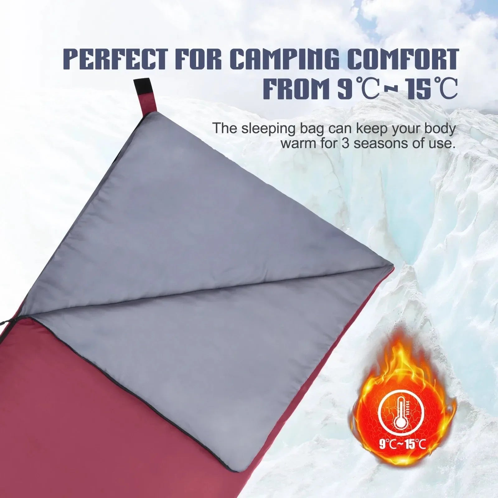 Ultralight Envelope Sleeping Bag for Adults - Ideal for Warm Weather Camping, Travel, Backpacking, and Hiking - Trekker Essentials