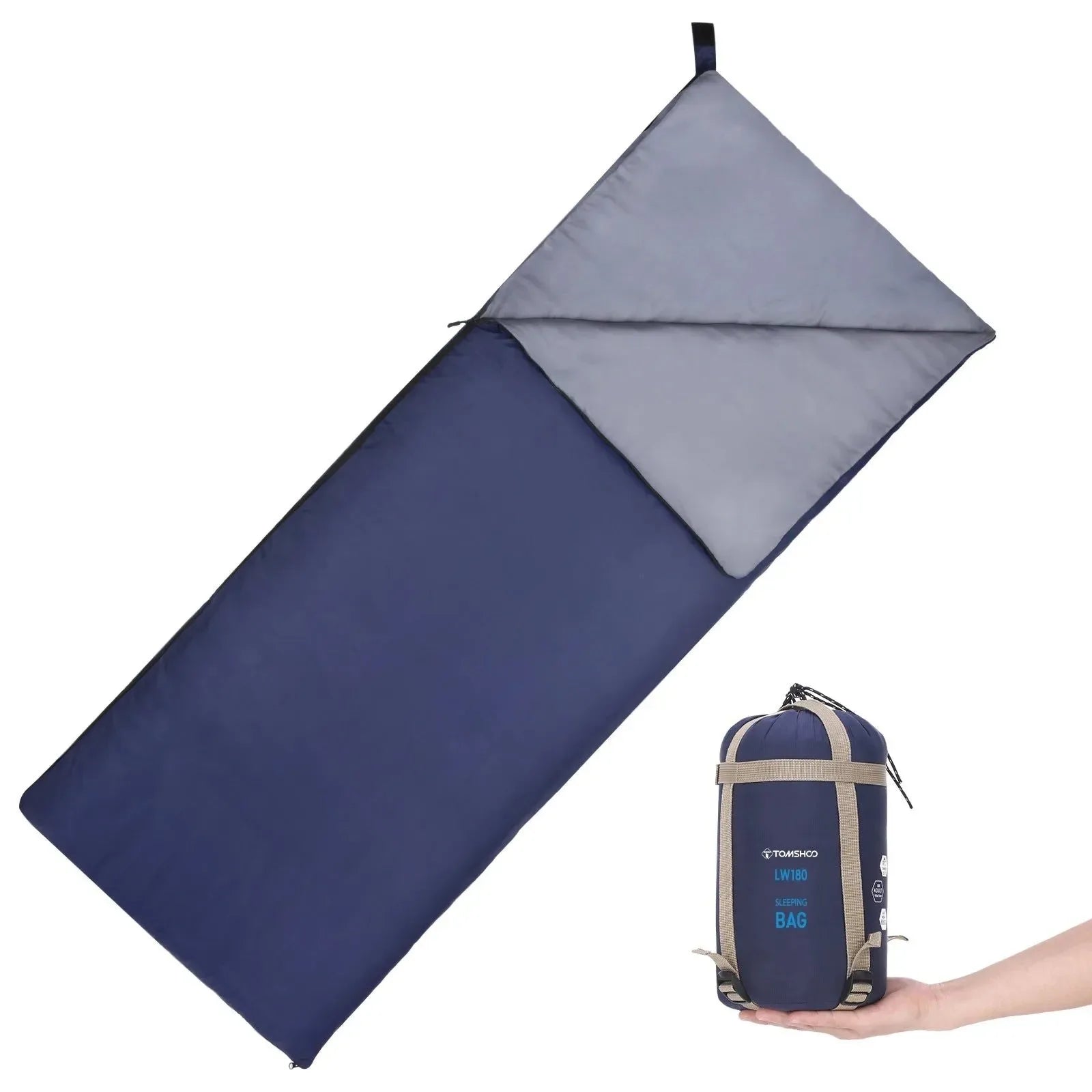 Ultralight Envelope Sleeping Bag for Adults - Ideal for Warm Weather Camping, Travel, Backpacking, and Hiking - Trekker Essentials