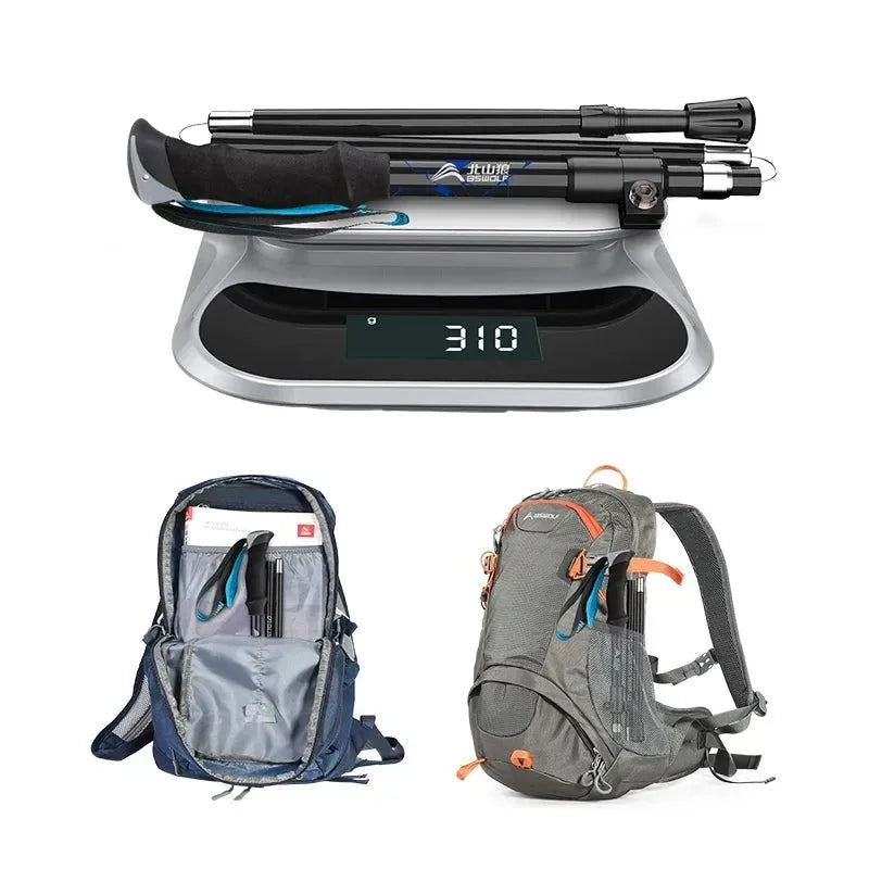 Ultralight Folding Aluminum Trekking Poles - Set of 2 for Hiking, Walking, and Nordic Activities - Trekker Essentials