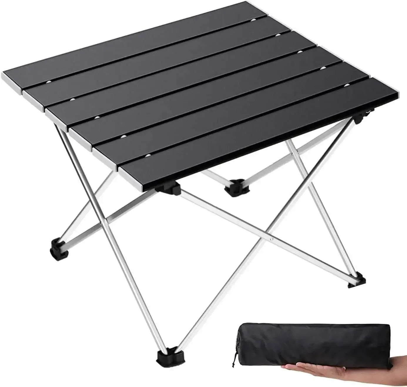 Ultralight Folding Camping Table - Foldable Aluminum Desk for Outdoor Hiking, Picnics, BBQ, and More - Trekker Essentials