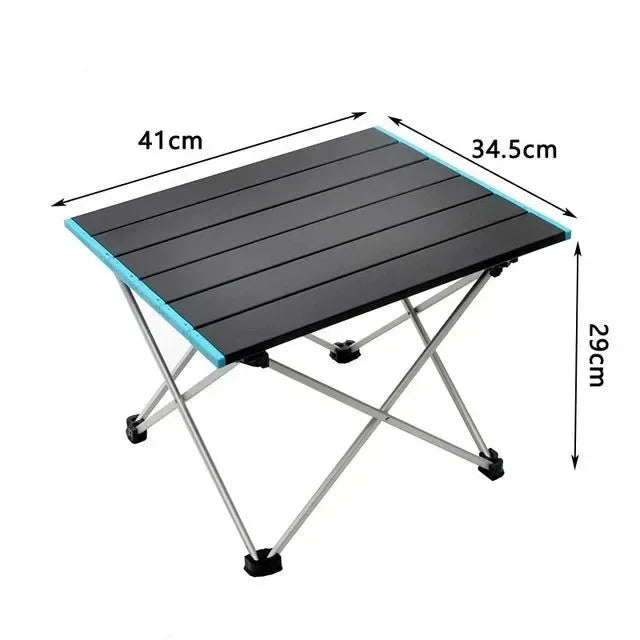 Ultralight Folding Camping Table - Foldable Aluminum Desk for Outdoor Hiking, Picnics, BBQ, and More - Trekker Essentials