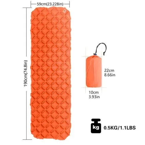 Ultralight Inflatable Camping Sleeping Pad - Insulated Backpacking and Hiking Mattress - Trekker Essentials