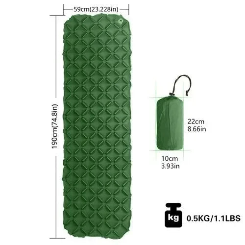 Ultralight Inflatable Camping Sleeping Pad - Insulated Backpacking and Hiking Mattress - Trekker Essentials