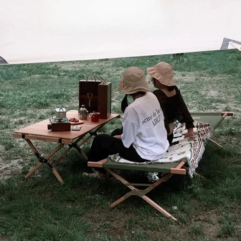 Ultralight Portable Camping Cot - Aluminum Alloy Folding Sleeping Bed for Hiking, Picnic, and Outdoor Adventures - Trekker Essentials