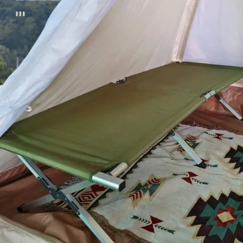 Ultralight Portable Camping Cot - Aluminum Alloy Folding Sleeping Bed for Hiking, Picnic, and Outdoor Adventures - Trekker Essentials