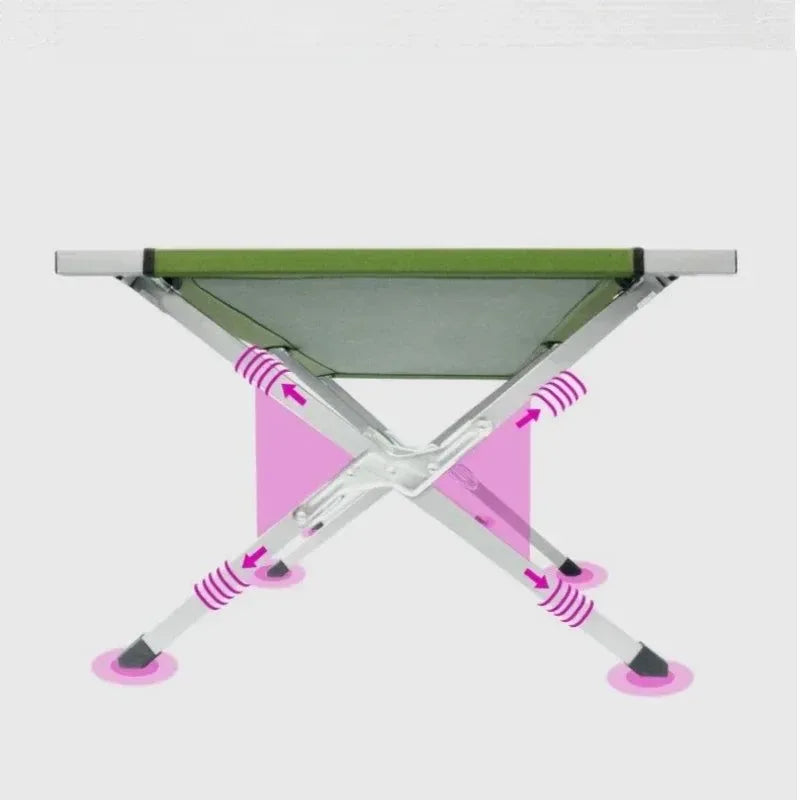 Ultralight Portable Camping Cot - Aluminum Alloy Folding Sleeping Bed for Hiking, Picnic, and Outdoor Adventures - Trekker Essentials