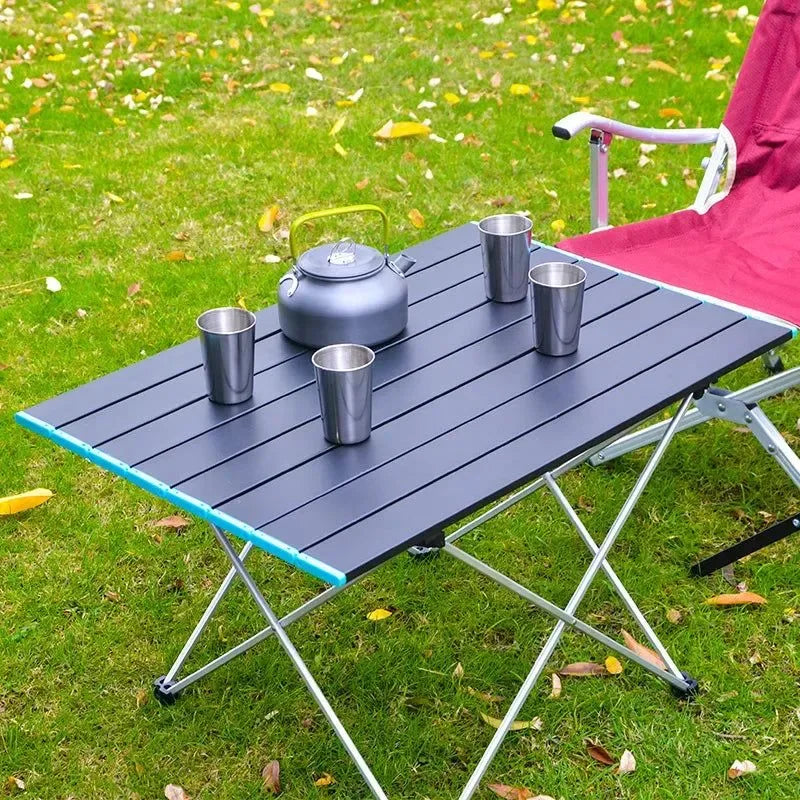 Ultralight Portable Folding Camping Table - High Strength Aluminum Alloy Outdoor Dinner Desk for Garden Party, Picnic, - Trekker Essentials