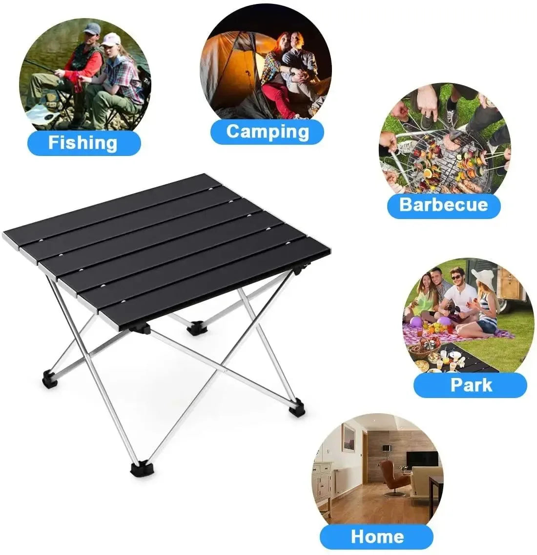 Ultralight Portable Folding Camping Table - High Strength Aluminum Alloy Outdoor Dinner Desk for Garden Party, Picnic, - Trekker Essentials