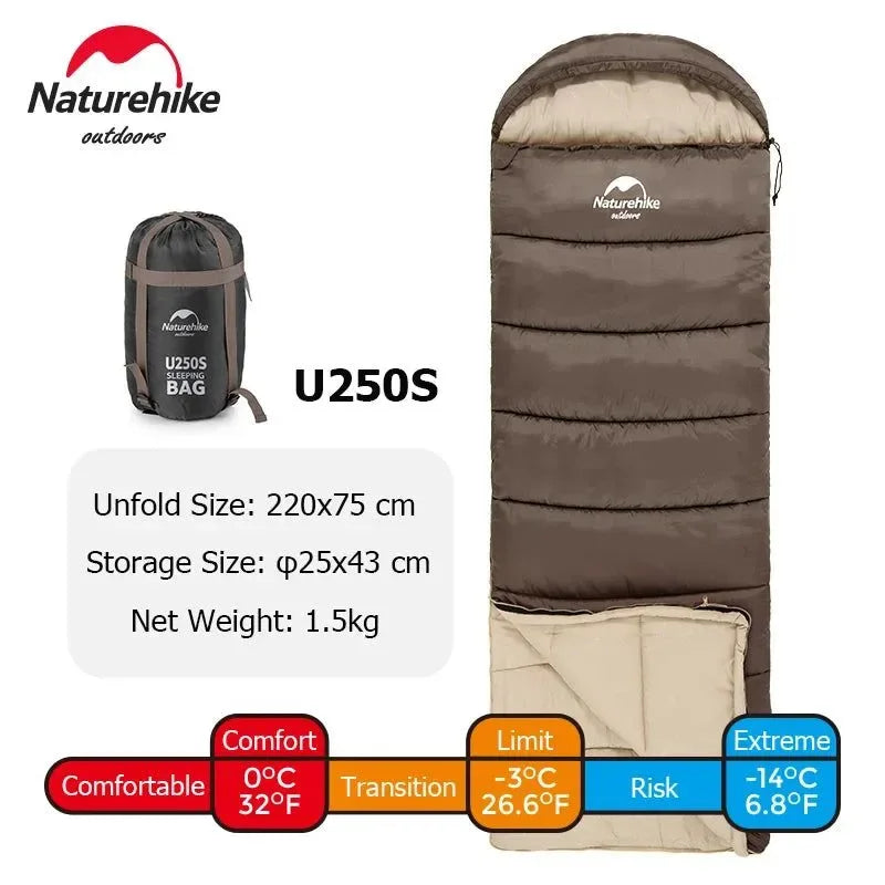 Ultralight Waterproof Cotton Quilt Envelope Sleeping Bag - Portable Camping Sleeping Bag for Spring, Autumn, and Winter - Trekker Essentials