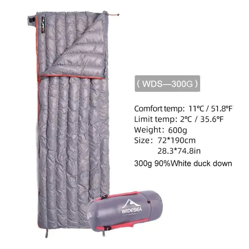 Ultralight Waterproof Duck Down Sleeping Bag with Portable Compression Sack for Camping and Travel - Trekker Essentials