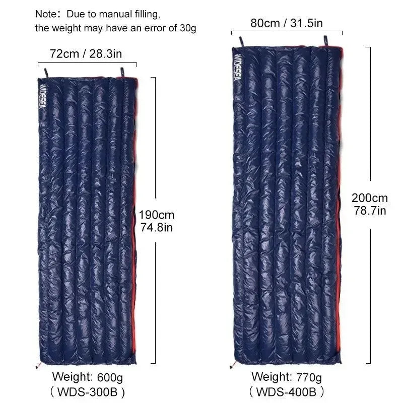 Ultralight Waterproof Duck Down Sleeping Bag with Portable Compression Sack for Camping and Travel - Trekker Essentials