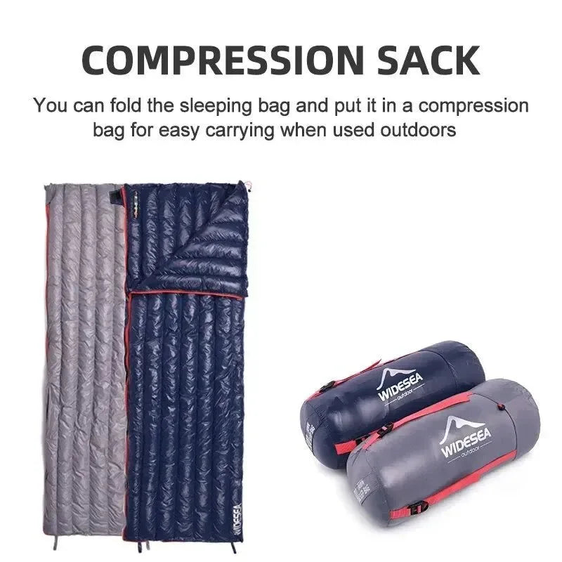 Ultralight Waterproof Duck Down Sleeping Bag with Portable Compression Sack for Camping and Travel - Trekker Essentials