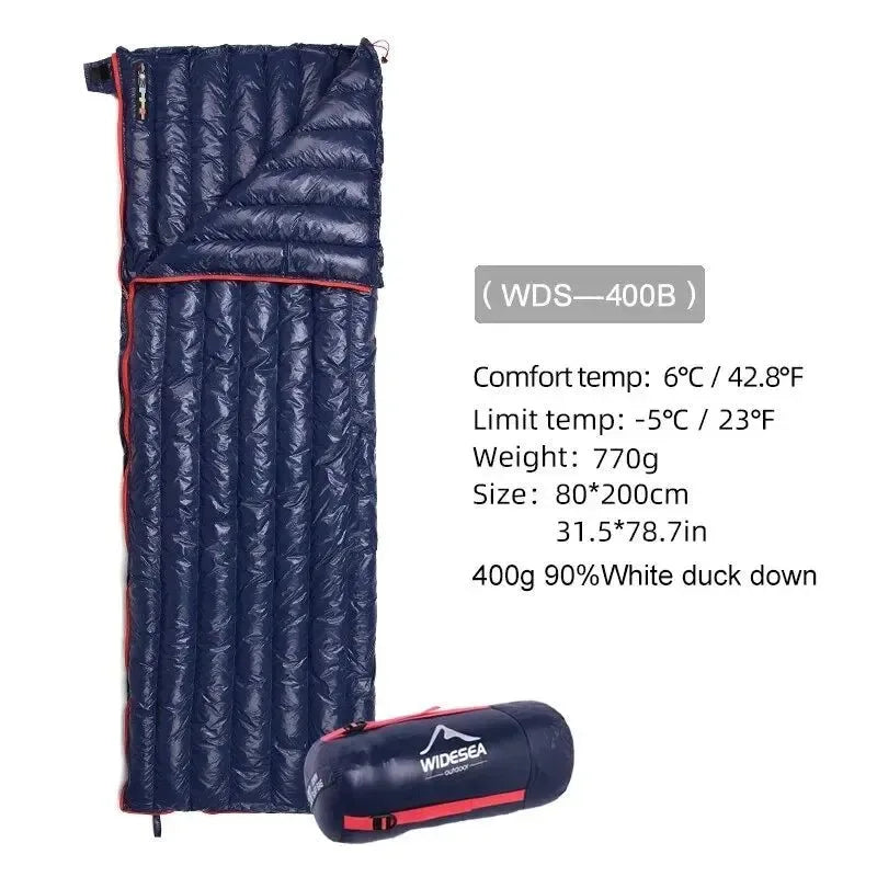 Ultralight Waterproof Duck Down Sleeping Bag with Portable Compression Sack for Camping and Travel - Trekker Essentials