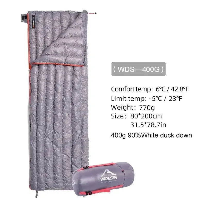Ultralight Waterproof Duck Down Sleeping Bag with Portable Compression Sack for Camping and Travel - Trekker Essentials
