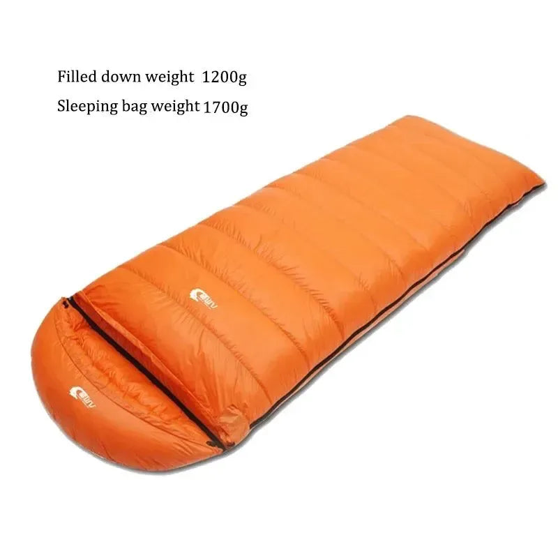Ultralight Waterproof Envelope-Type Goose Down Sleeping Bag for Backpacking, Camping, and Travel - Trekker Essentials
