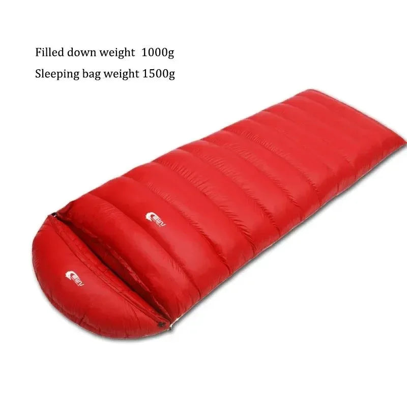 Ultralight Waterproof Envelope-Type Goose Down Sleeping Bag for Backpacking, Camping, and Travel - Trekker Essentials