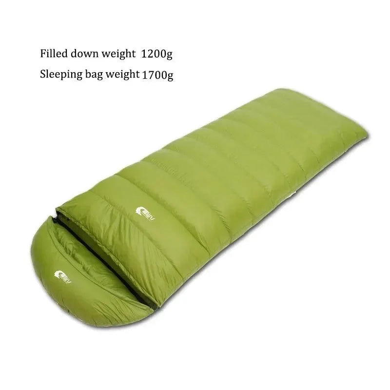 Ultralight Waterproof Envelope-Type Goose Down Sleeping Bag for Backpacking, Camping, and Travel - Trekker Essentials